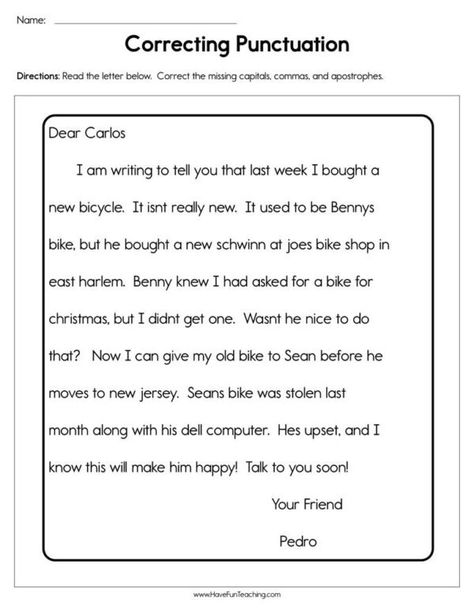 Proper Nouns - Have Fun Teaching Sentence Correction Worksheets, Paragraph Worksheets, Capitalization Worksheets, Capital Letters Worksheet, Proper Nouns Worksheet, Sentence Editing, Punctuation Worksheets, Read 180, Sentence Correction