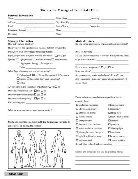 New Patient Intake Form Template  Sample Updated by Albert Sulton. New patient intake form template, Business types are used by everybody for some reason or other, in both offices in addition to private dealings. It m... Massage Intake Forms, Business Types, Health History Form, Client Intake Form, Sports Massage Therapy, Massage Therapy Business, Intake Form, Muscle Anatomy, Business Information