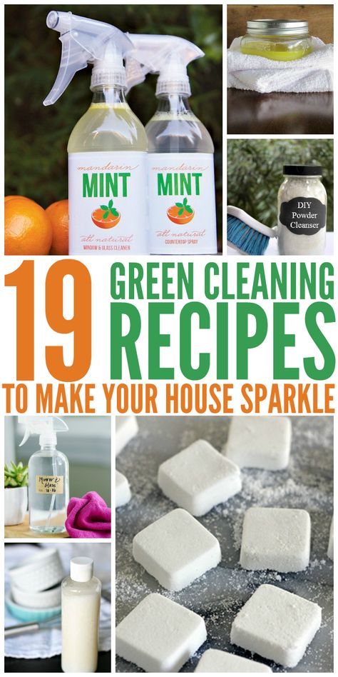 Green Cleaning Recipes to Make Your House Sparkle Green Cleaning Recipes, Powder Cleanser, Homemade Cleaning Supplies, Natural Cleaning Recipes, Homemade Cleaners, Deep Cleaning Tips, Homemade Cleaning Products, Homemade Cleaning, Safe Cleaning Products