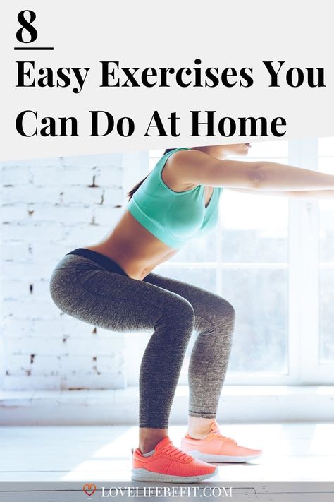 Easy at home exercises to get you working out without any special equipment. These simple body weight exercises are an excellent way to get fit. #exerciseforbeginners #fitnesstips Easy Beginner Workouts, Workout Summer, Bum Workout, Glute Exercises, Beginner Workouts, Easy Exercises, Best Workouts, Bodyweight Exercises, Simple Exercises