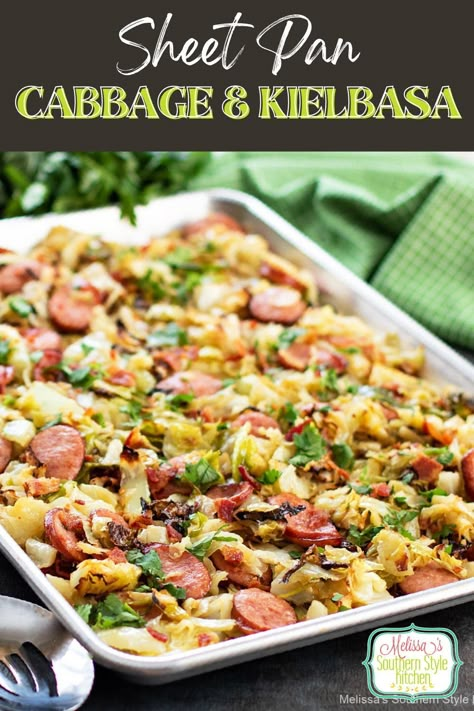 Sheet Pan Cabbage, Cabbage And Kielbasa, Turkey Kielbasa Recipes, Turkey Kielbasa, Kielbasa And Potatoes, Kielbasa And Cabbage, Bacon Fried Cabbage, Baked Cabbage, Cabbage And Potatoes