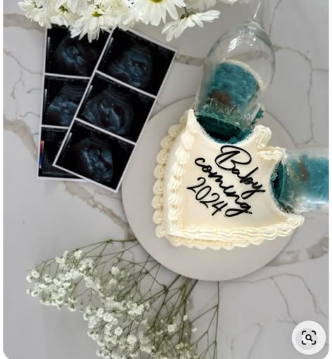 Gender Reveal Photoshoot Ideas With Kids, Fun Gender Reveal Ideas For Siblings, Intamite Baby Gender Reveal, Cake Gender Reveal Photoshoot, Private Gender Reveal Ideas For Couple, Gender Reveal Ideas At Home, Gender Reveal Ideas Cake, Baby Gender Cake, Gender Reveal Ideas For Family