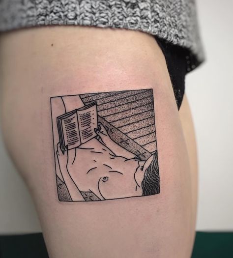 CHARLEY GERARDIN Square Tattoo, Cute Small Tattoos, Book Tattoo, Great Tattoos, Anime Tattoos, Skin Art, Blackwork Tattoo, Piercing Tattoo, Creative Tattoos