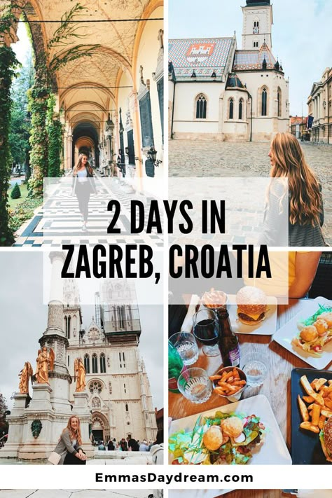 Travel itinerary for Zagreb, croatia. Pictures of st. mark's church Krka Croatia, Interrail Europe, Travel Montenegro, Plitvice National Park, Croatia Vacation, Croatia Travel Guide, Balkans Travel, Travel Croatia, Croatia Holiday