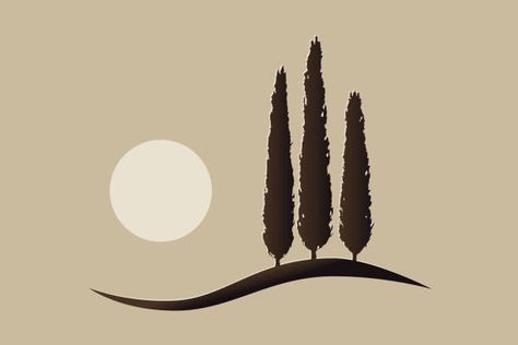 Sustainable Schools, Cypress Trees, Tree Illustration, Tree Tattoo, Free Vector Graphics, Photo Illustration, Vector Graphics, Free Vector Images, Stock Illustration