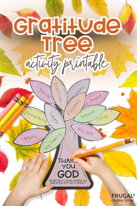 Celebrate the spirit of gratitude with our delightful Gratitude Tree Craft printable template. Designed for young hearts and creative minds, this simple yet meaningful activity invites kids to cut and craft their very own Thankful Tree for Thanksgiving. As each branch blooms with leaves of gratitude, watch the joy unfold and create a cherished keepsake that captures the warmth of the season. Download, cut, and let the thankful crafting begin! #FrugalCouponLiving Fall Thankful Crafts, Preschool Thankful Tree, Thanksgiving Craft Keepsakes, Thankful Childrens Church Lessons, Native American Thanksgiving Crafts, Thanksgiving Craft For 5th Grade, Thanksgiving Decor Classroom, Thankful Crafts For Kids Sunday School, Thanksgiving Craft Sunday School