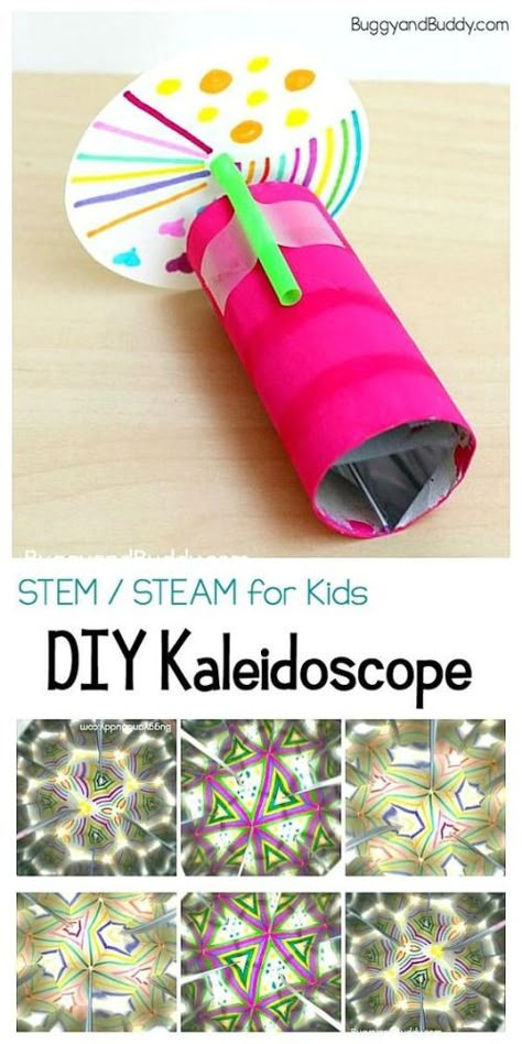 STEM becomes STEAM as we integrate science with art in these awesome science art projects for kids! Get ready to get your mind blown! Diy Kaleidoscope, Science Kids, Stem Elementary, Steam Projects, Stem Ideas, Stem Crafts, Kid Experiments, Science Activity, Science Projects For Kids