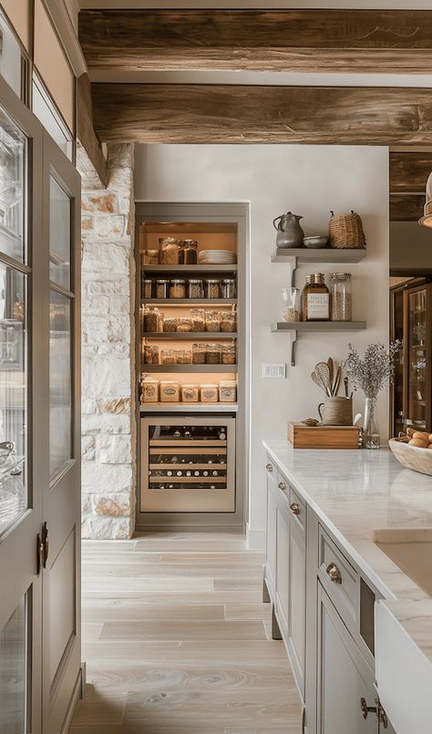 Cottage Pantry, Modern French Country Kitchen, Lower Cabinets, Selfie Filters, Modern French Country, Country Kitchens, French Country Kitchens, Wing It, Country House Interior