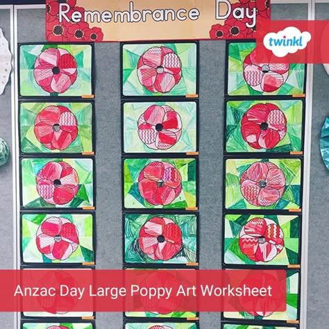 What better way to commemorate those who fought for our country than with an Anzac art activity. This worksheet is the perfect resource to get your primary school students involved in Anzac Day by enjoying some art. The colouring sheet features a parge poppy, which students are required to colour in with exciting colours. Rememberance Day Art Ideas, Remembrance Art For Kids, Anzac Day Art For Kids, Poppy Art Project, Remembrance Day Art Grade 5, Anzac Art For Kids, Poppy Crafts For Kids, Remembrance Day Art Grade 1, Anzac Art