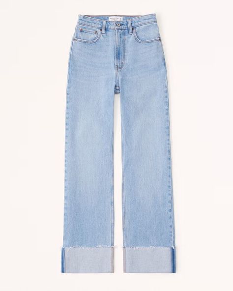 High Rise 90s Relaxed Jean | Abercrombie & Fitch (US) High Rise 90s Relaxed Jean, W Pictures, Types Of Aesthetics, Abercrombie Jeans, Jean Trends, Relaxed Jeans, Best Jeans, Light Wash Jeans, Preppy Outfits