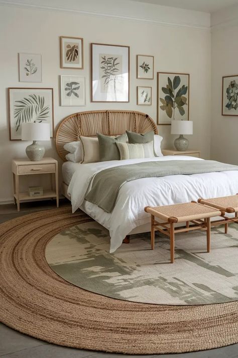 Modern and Stylish Boho Bedroom Ideas: Infuse Modern Elements, Green Vibes, and Fresh Colors 10 Boho Island Decor Bedroom, Boho Main Bedroom, Modern Minimalist Boho Bedroom, Neutral Mid Century Bedroom, Japandi Boho Bedroom, Modern Beachy Bedroom, Classy Boho Bedroom, Boho Bed Frames, Morracan Room Ideas