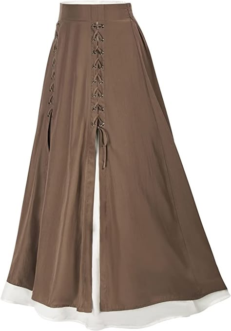 Long Brown Skirt, Long Skirt For Women, Victorian Skirt, Skirts Brown, Fest Outfits, Ren Fest, Ren Fair, Womens Maxi Skirts, Long Skirts For Women