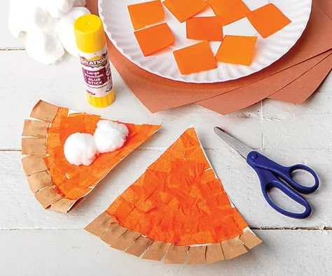 Paper Plate Pumpkin Pie Craft #ArtsAndCrafts #KidsCrafts #Crafts #DIY #Thanksgiving Pumpkin Pie Craft, Pie Craft, Thanksgiving Food Crafts, Thanksgiving Arts And Crafts, Thanksgiving Crafts Preschool, Easy Thanksgiving Crafts, Pies Art, Thanksgiving Pumpkin Pie, Fun Fall Crafts