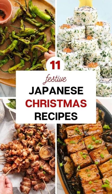 Japan Christmas Food Ideas Everyone Should Know About! European Christmas Food, Japanese Thanksgiving Recipes, Asian Christmas Dinner, Japanese Food Party, Chinese Christmas Food, Japanese Main Course, Hawaiian Christmas Food, Christmas Carry In Food Ideas, Japanese Christmas Food