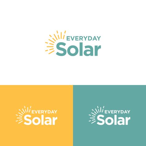 Designs | Everyday Solar Logo Design | Logo design contest Solar Logo Design Ideas, Logo Solar Energy, Energy Typography, Solar Logo Design, Solar Panel Logo, Solar Logo, Solar City, Laser Logo, Power Logo