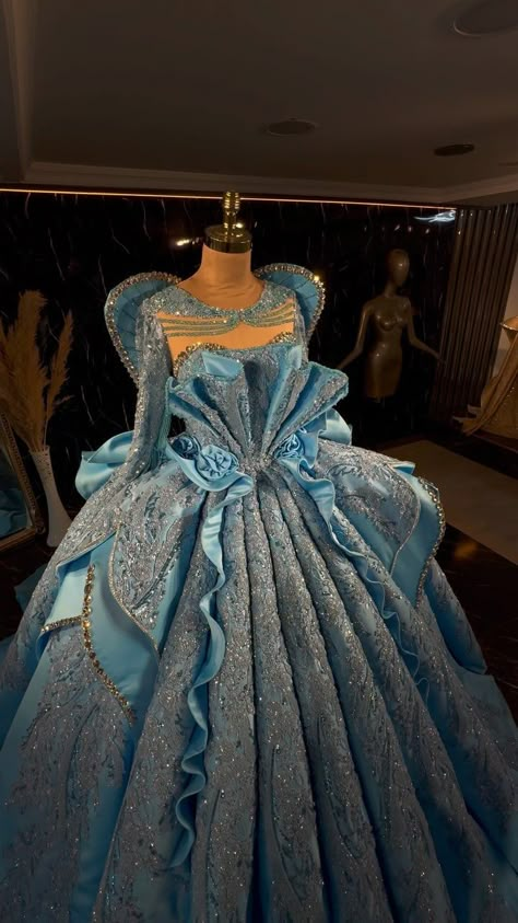 DAMLAKHİ COLLECTİON | Instagram Herero Dress, Belle Wedding Dresses, Hellfire Gala, Dragon Dress, Royal Gowns, Blue Wedding Decorations, Witch Fairy, Henna Tattoo Designs Hand, Princess Gowns