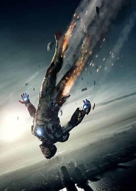 Freefall ("Iron Man 3" advance poster) Iron Man 3 Poster, New Iron Man, Film Marvel, Photo Star, Iron Man Tony Stark, Iron Man 3, Story Structure, 3 Movie, Dc Movies