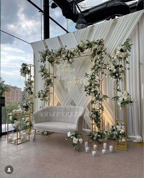 Engagement Stage Decoration, Nikah Decor, Reception Stage Decor, Wedding Stage Decor, Reception Backdrop, Engagement Decor, Wedding Reception Backdrop, Wedding Background Decoration, Desi Wedding Decor