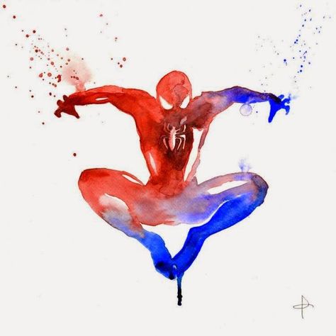 Marvel Watercolor Art, Marvel Watercolor, Watercolor Art Easy, Avengers Team, Splatter Art, Ikea Ribba Frames, Watercolor Paintings Easy, Easy Watercolor, Beginner Painting