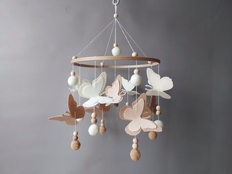 Boho Mobile, Mobile Hanging, Butterfly Nursery, Butterfly Mobile, Reborn Nursery, Mobile Music, Girl Cribs