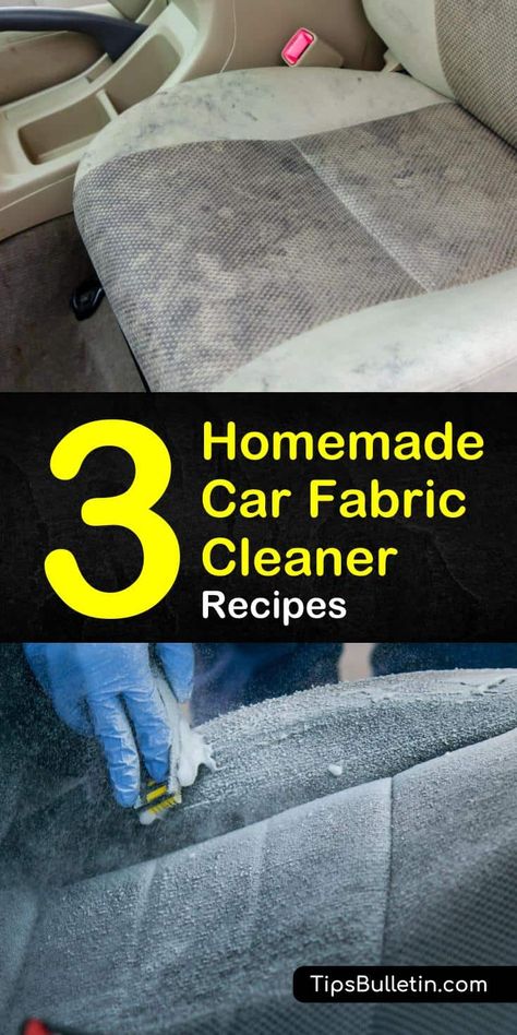 Car Seat Cleaner, Car Upholstery Cleaner, Cleaning Car Upholstery, Fabric Cleaner, Car Fabric, Deep Cleaning Hacks, Seat Cleaner, Car Cleaner, Cleaner Recipes