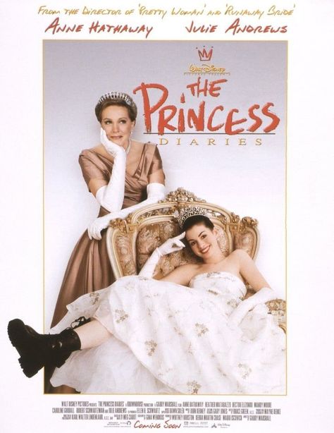 Princess Diaries 1, The Princess Diaries 2001, Diary Movie, The Princess Diaries, Girly Movies, Septième Art, I Love Cinema, Movie Poster Wall, Julie Andrews