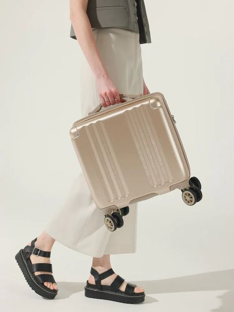 Personal-Item Carry-On Bag With Wheels: CALPAK Ambeur Mini Carry-On Luggage Small Carry On Luggage, Lavender Jewellery, Airplane Seats, Smart Packing, Packing Travel, Efficient Packing, Cute Luggage, Small Suitcase, Small Travel Bag