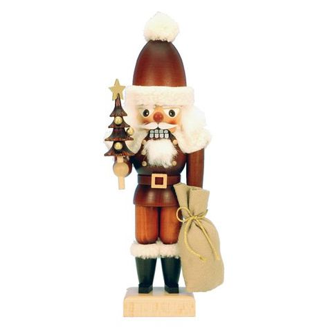 Christian Ulbricht Santa Holding A Christmas Tree and Presents Nutcracker - 32-626 German Christmas Decorations, German Nutcrackers, Nut Crackers, Christmas Nutcrackers, Nut Cracker, Nutcracker Soldier, Kurt Adler, German Christmas, Christmas Tea