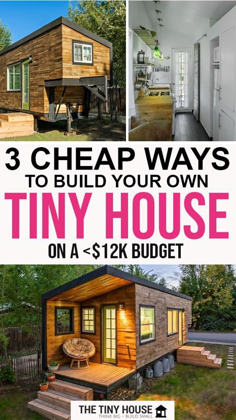 One of the biggest concerns that I hear about around building tiny houses, is how much they will cost. I get asked this question a lot, and there's really no way around it. If you want to live in a tiny house, you're going to need to pay for it. Homemade Tiny House, Pretty Tiny House, Winabego Remodel, Build Small House, Creative Tiny House Ideas, Cool Tiny House Ideas, Tiny Living Ideas Tips, How Much Does It Cost To Build A Tiny House, Dream Tiny Living