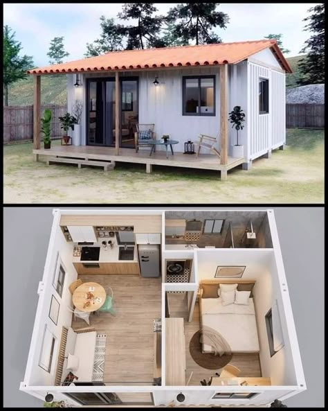 Playground Landscaping, Farm Style House, Shed Home, Small House Layout, Shed To Tiny House, Tiny House Layout, Tiny House Community, Tiny House Inspiration, Tiny House Floor Plans