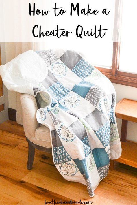 Quilting Basics For Beginners, Cheater Quilt Fabric, Free Quilt Tutorials, Colorful Hairstyles, Fleece Quilt, Homemade Stuff, Basic Quilt, Homemade Quilts, Flannel Quilts