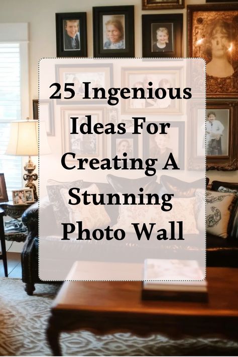 Looking to add a personal touch to your living room decor? Create a stunning photo wall collage with these creative photo wall ideas! Showcase your favorite memories and design a unique space that reflects your style. Bring life to your walls and turn them into an artful display of cherished moments. Get inspired to transform your living room with a beautifully curated photo wall collage that will be the focal point of the room. Discover endless possibilities and let your creativity shine throug Decorating Walls With Pictures, Photo Framing Ideas Wall, Framed Picture Wall Ideas, Wall Of Photos Living Room, Cluster Pictures On Wall, Pictures Down Hallway, Family Photo Wall Up The Stairs, Wall With Family Photos, How To Arrange Photo Frames On A Wall