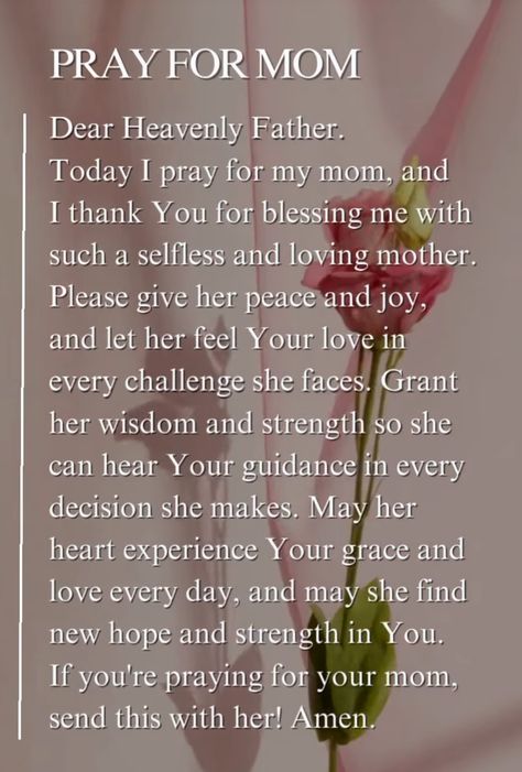 Spiritual Mother Quotes, Prayers For Your Mom, Prayer For Mom, Prayer For Help, Prayer For Mothers, Birthday Prayer, Prayer Vision Board, So Be It, Mom Prayers