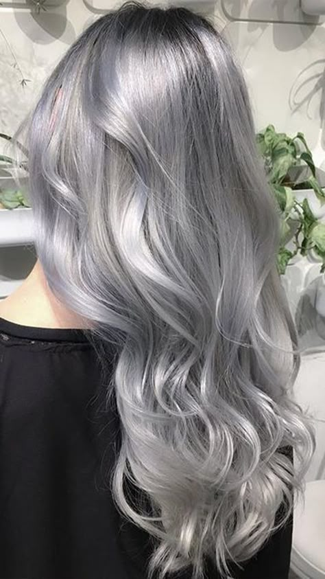 Have you thought about going gray? Here are some reasons why gray hair rocks.	#silvergrey #silver #hairdye Silver Ombre Hair, Grey Hair Dye, Silver Blonde Hair, Colored Hair Tips, Gray Hair Highlights, Silver Hair Color, Silver Grey Hair, Silver Blonde, Grey Hair Color