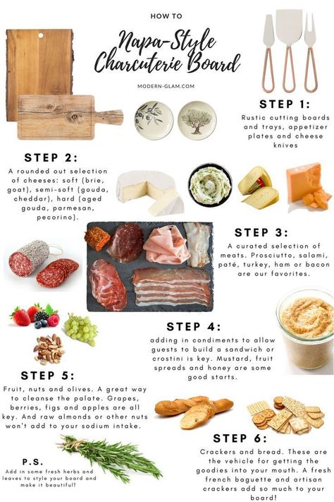 Easy step by step guide. How To Make a Charcuterie Board | Modern-Glam.com Cheese plate, meat board, Cheese Board. Entertaining. Meat and Cheese Spread. Easy Entertaining Ideas. What To Put Charcuterie On, Best Meats And Cheeses For Charcuterie, Bachelorette Cheese Board, How Far In Advance Can You Make A Charcuterie Board, How To Style Charcuterie Board, Charcuterie Meats List, Charcuterie Board Map, Charcuterie Shopping List, Charcuterie Board List