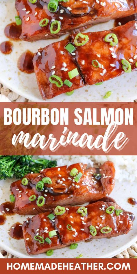 Savor the rich flavor of salmon glazed in brown sugar & bourbon. This easy bourbon salmon marinade creates a simple yet luxurious dish! Dinner Ideas For Week, Simple Syrup Recipe For Coffee, Syrup Recipe For Coffee, Best Salmon Marinade, Flavored Simple Syrup, Salmon Marinade Recipes, Bourbon Salmon, Bourbon Glazed Salmon, Brown Sugar Salmon