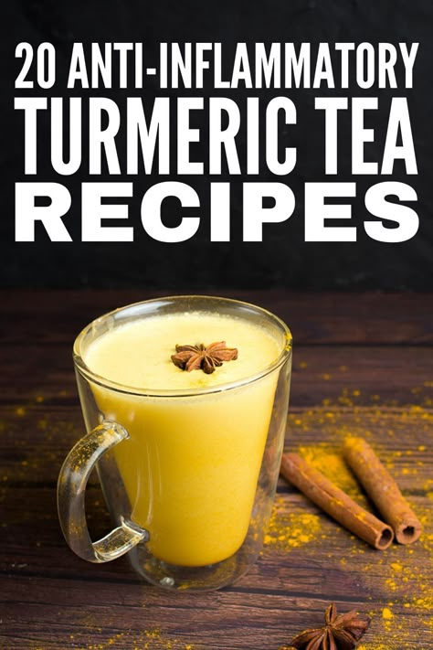 Tumeric Tea Recipe, Turmeric Tea Benefits, Turmeric Tea Recipe, Turmeric Drink, Turmeric Shots, Anti Inflammation Recipes, Healthy Nutrition Plan, Turmeric Recipes, Turmeric Tea