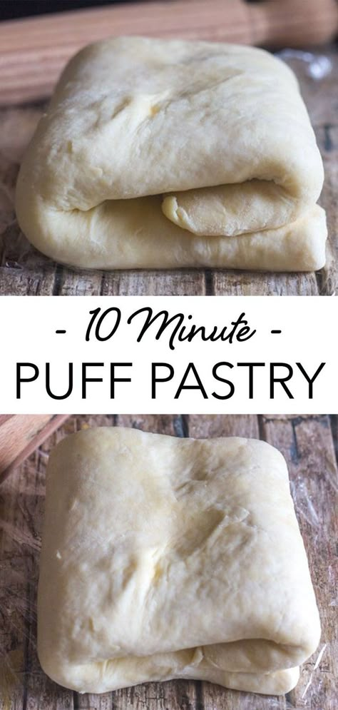 Easy Puff Pastry Recipe, Homemade Puff Pastry, Pastry Dough Recipe, Puff Pastry Recipes Dessert, Rough Puff Pastry, Pastries Recipes Dessert, Puff Pastry Recipe, Easy Puff, Puff Pastry Desserts