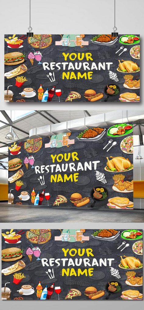 Exclusive Restaurant Signage Banner Design#pikbest# Banner Design For Restaurant, Signage For Restaurant, Restaurant Backdrop Ideas, Hotel Board Design, Banner Restaurant Design, Restaurant Painting Ideas, Restaurant Banner Design Ideas, Restaurant Name Board Design, Food Signage Design