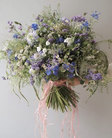 Lily Of The Valley Bouquet, Bouquet Champetre, Dusty Orange, A Bunch Of Flowers, Purple Wildflowers, Tiny Wedding, Lavender Bouquet, Purple Bouquet, Boquette Flowers