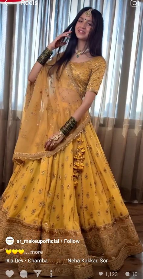 Lehnga Designs Indian Weddings Simple, Haldi Ceremony Outfit, Best Indian Wedding Dresses, Haldi Outfits, Lehenga Saree Design, Indian Outfits Lehenga, Wedding Lehenga Designs, Latest Bridal Dresses, Indian Bridal Lehenga