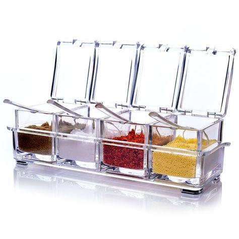 Condiment Dispensers, Premium Spices, Seasoning Rack, Pot Storage, Spice Storage, Spice Containers, Spice Box, Spices And Seasonings, Purim