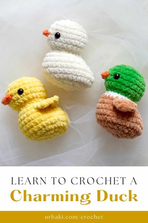 In the world of crafting, amigurumi has gained immense popularity due to its charm and versatility. These adorable crocheted stuffed toys have captured the hearts of crafters and enthusiasts worldwide. If you're a beginner looking to dip your toes into the world of amigurumi, we have the perfect project for you - a cute crochet duck! In this tutorial, we will guide you through creating your very own little ducky without the need for any sewing. With just a few basic crochet techniques... Duckling Crochet, Toys Quotes, Crochet Bird Patterns, Keychain Crochet, Amigurumi Doll Pattern, Quick Crochet Patterns, Crochet Birds, Crochet Animals Free Patterns, Clothes Crochet