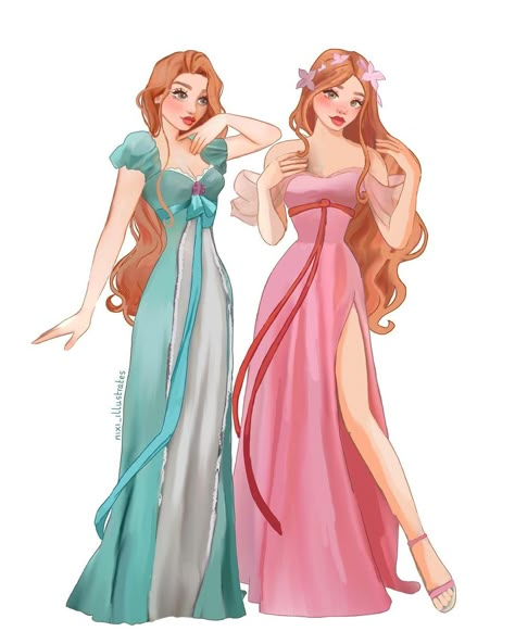 𝙽 𝚒 𝚌 𝚑 𝚘 𝚕 𝚊 . 𝚆 on Instagram: “Princess Giselle I couldn’t decide if I liked the pink or blue dress more so drew both! #illustration #enchanted #disenchanted…” Enchanted Giselle Blue Dress, Disney Princesses In Modern Clothes, Giselle Disenchanted, Giselle Enchanted Dress, Princess Dress Illustration, Enchanted Giselle Dress, Giselle Cosplay, Princess Dress Art, Enchanted Drawing