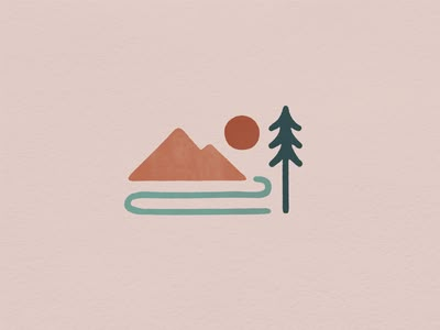 Mountain Design Graphic, Mountain Illustration Simple, Shore Logo, Mountain Branding, Build Logo, Boho Graphic Design, Logotype Inspiration, Mountains Illustration, Camping Logo