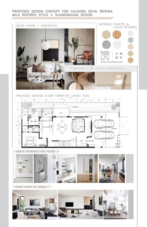 Interior Design Concepts Presentation, One Room Interior Design, Open Concept Interior Design, Interior Design Portfolio Examples, Transition Design, Interior Design Package, Interior Design Poster, Interior Design Presentation Boards, Concept Interior Design