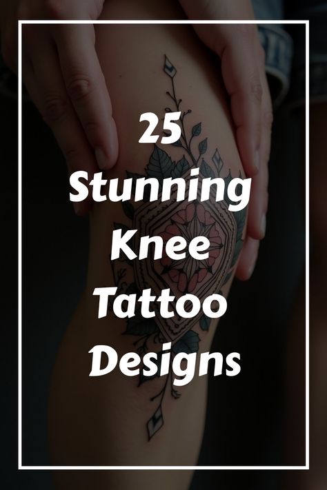 25 Stunning Knee Tattoo Designs Simple Bold Tattoos, Leg And Thigh Tattoos, Geometric Leg Tattoo, Cool Knee Tattoos, Top Of Knee Tattoo, Shin Tattoo Ideas, Knee Tattoo Men, Knee Tattoo Design, Over The Knee Tattoo