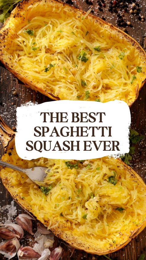 The Best Spaghetti Squash You've Ever Tasted Clean Spaghetti Squash Recipes, How Do I Cook Spaghetti Squash, Spaghetti Squash Tater Tots, Brown Butter Spaghetti Squash, Spaghetti Squash Toppings, Spaghetti Squash Recipes In Crockpot, Spaghetti Squash With Spaghetti Sauce, Spaghetti Squash With Parmesan Cheese, Spaghetti Squash For Spaghetti