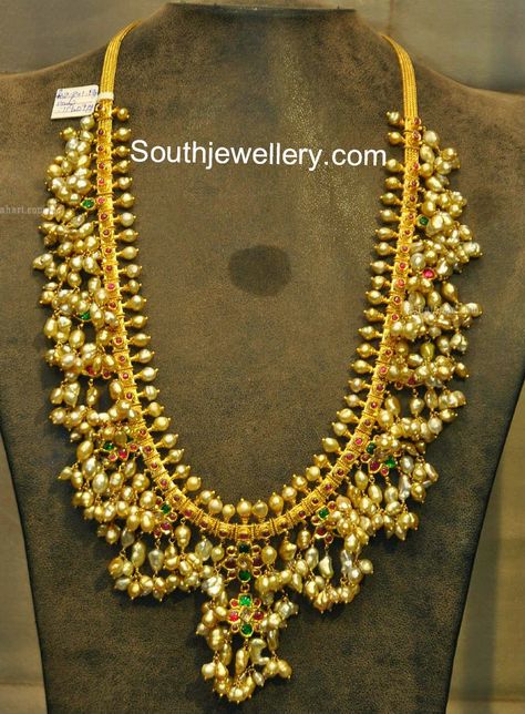 Gorgeous Gutta Pusal Haram Gutta Pusalu Jewellery, Pusalu Jewellery, Latest Jewellery Designs, Gutta Pusalu, Silver Jewellery Indian, Metal Clay Jewelry, Indian Jewellery Design, Wedding Jewellery Collection, Antique Gold Jewelry