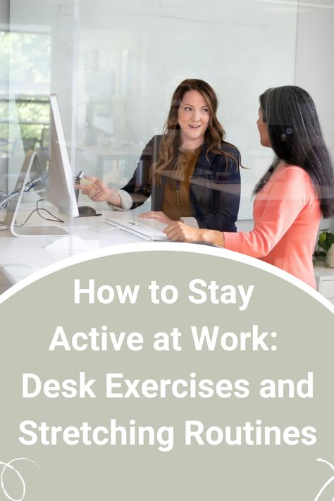 Feel better during long workdays with easy desk exercises and stretches! 🧘‍♀️ Reduce tension, improve posture, and stay energized at your desk with these quick tips. Perfect for office and remote workers! #WorkdayWellness #DeskExercises #StayActive Desk Yoga Stretches, Desk Stretching, Desk Exercises, Desk Workout, Chronic Back Pain, Desk Job, Reduce Tension, Simple Exercises, Staying Active